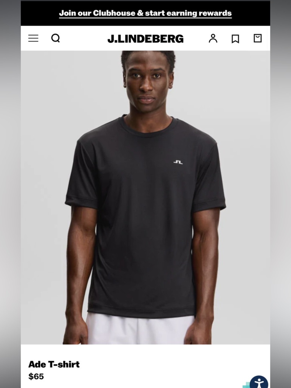 BNWT- Men | Ade T-Shirt | Black on Black | Size L (Read Description)
J.Lindeberg